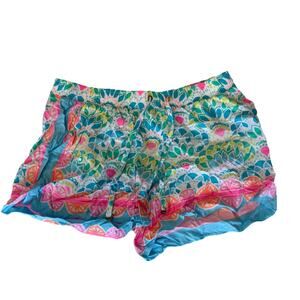 Lilly Pulitzer Luxletic Run Around Shorts Size S Multicolor Citrus Print